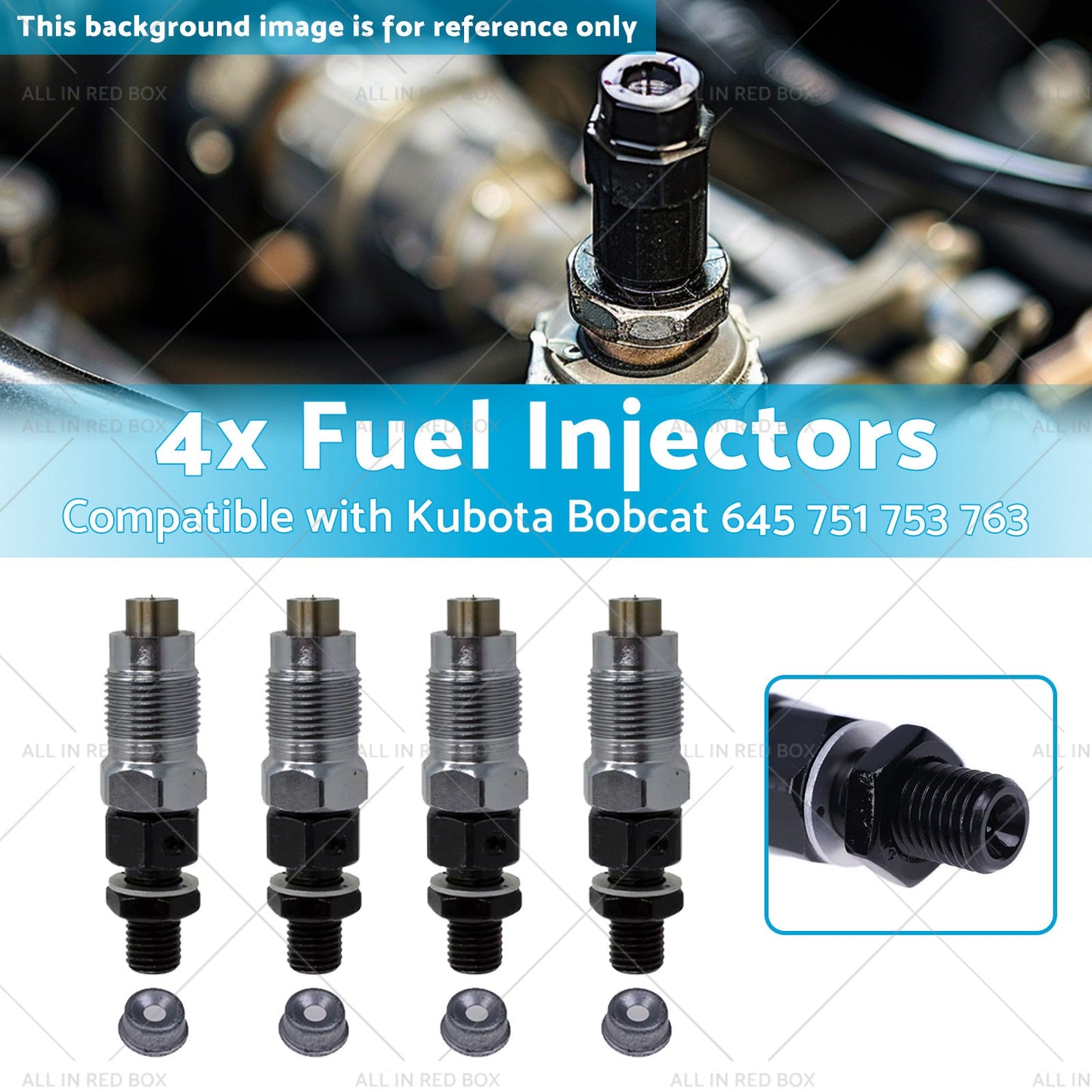 7023120 6722147 4x Fuel Injectors 6722147 Suitablefor 645 751 753 763 773 Kubota-2