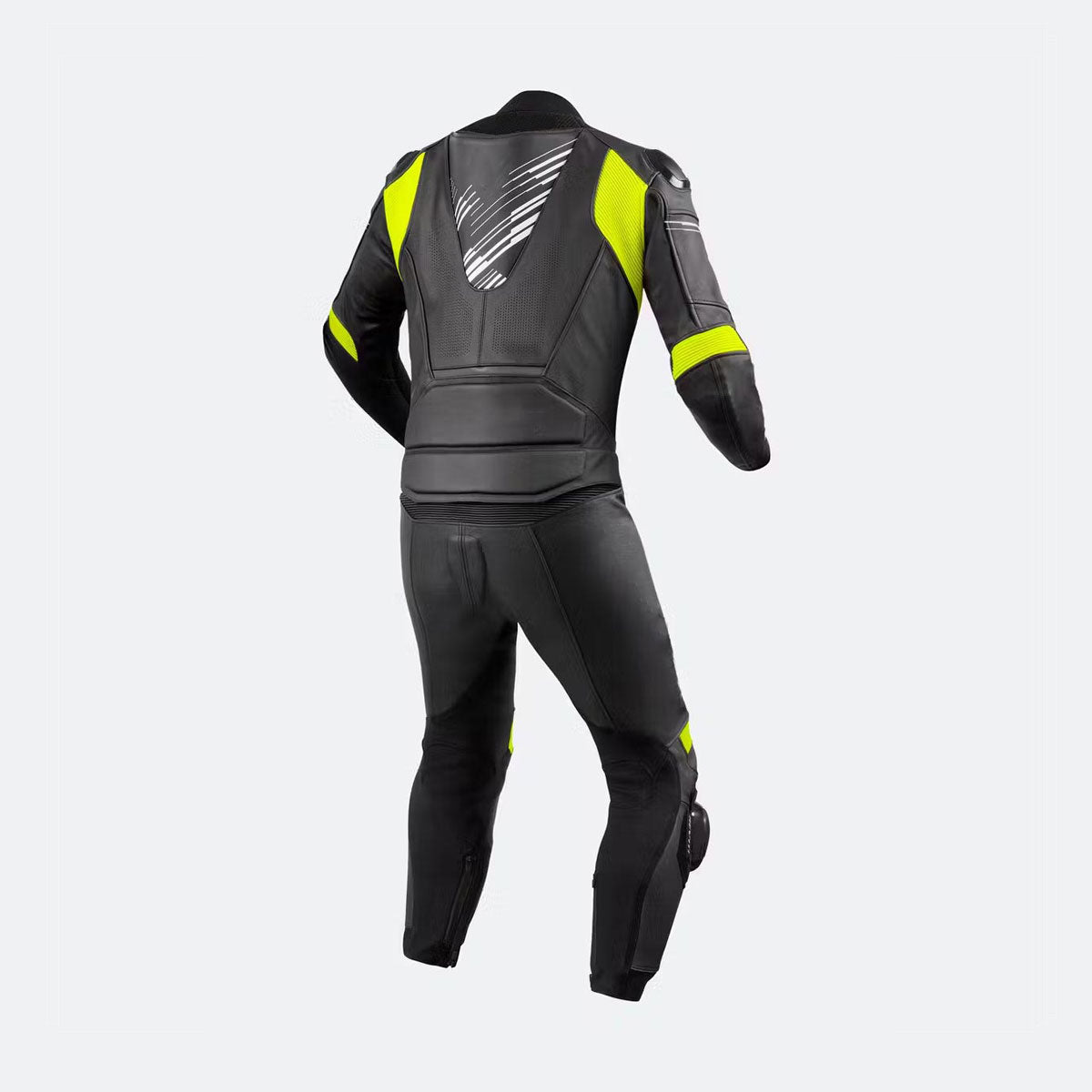 NeonFlash Black Leather Biker Suit-1
