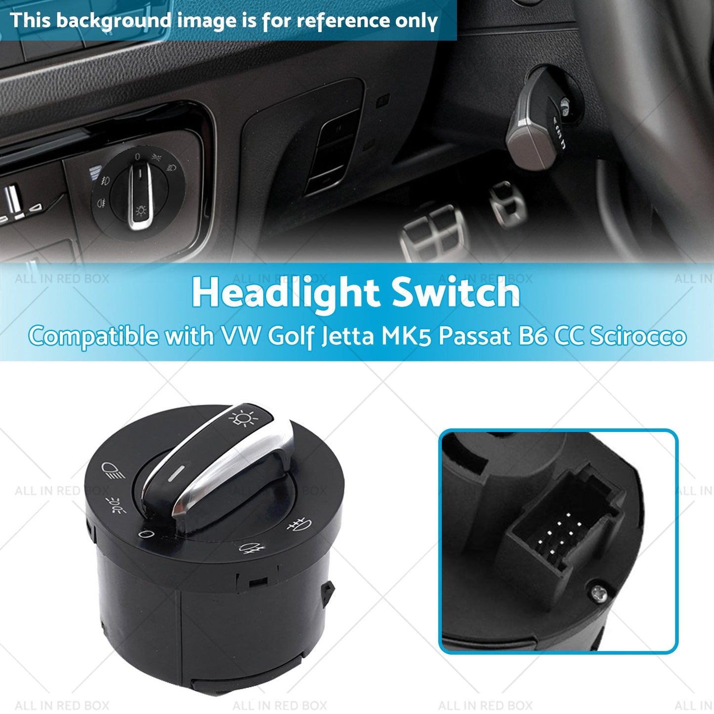 Headlight Switch Suitable for VW Golf Jetta MK5 Passat B6 CC Scirocco 5ND941431A-2