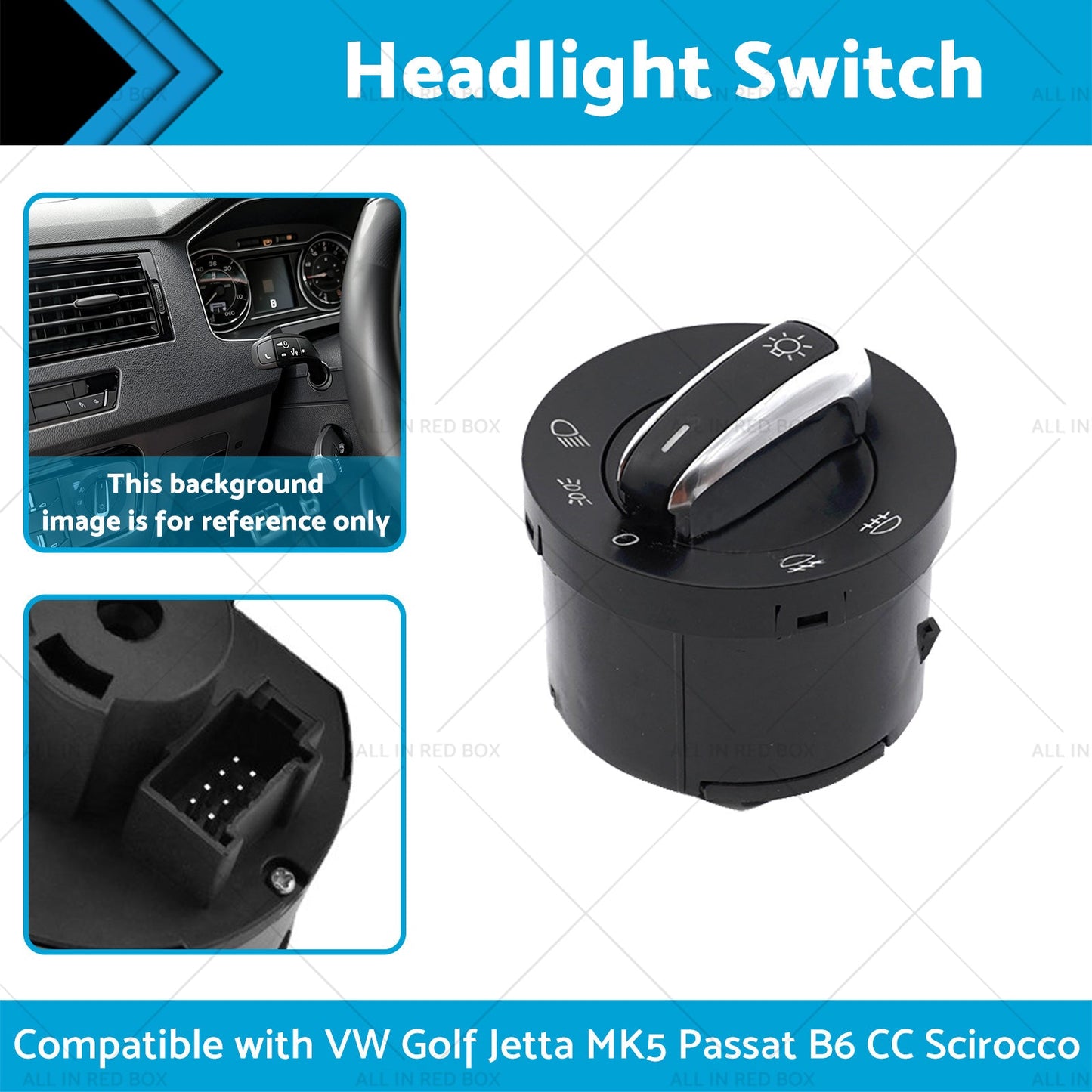 Headlight Switch Suitable for VW Golf Jetta MK5 Passat B6 CC Scirocco 5ND941431A-1