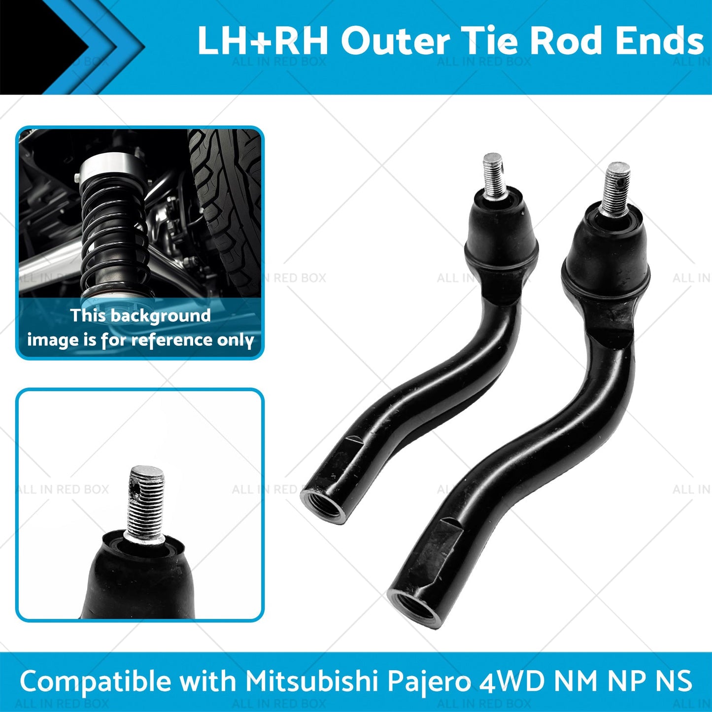 LHRH Outer Tie Rod Ends Suitable for Mitsubishi Pajero Commercial Triton 4WD ML-1