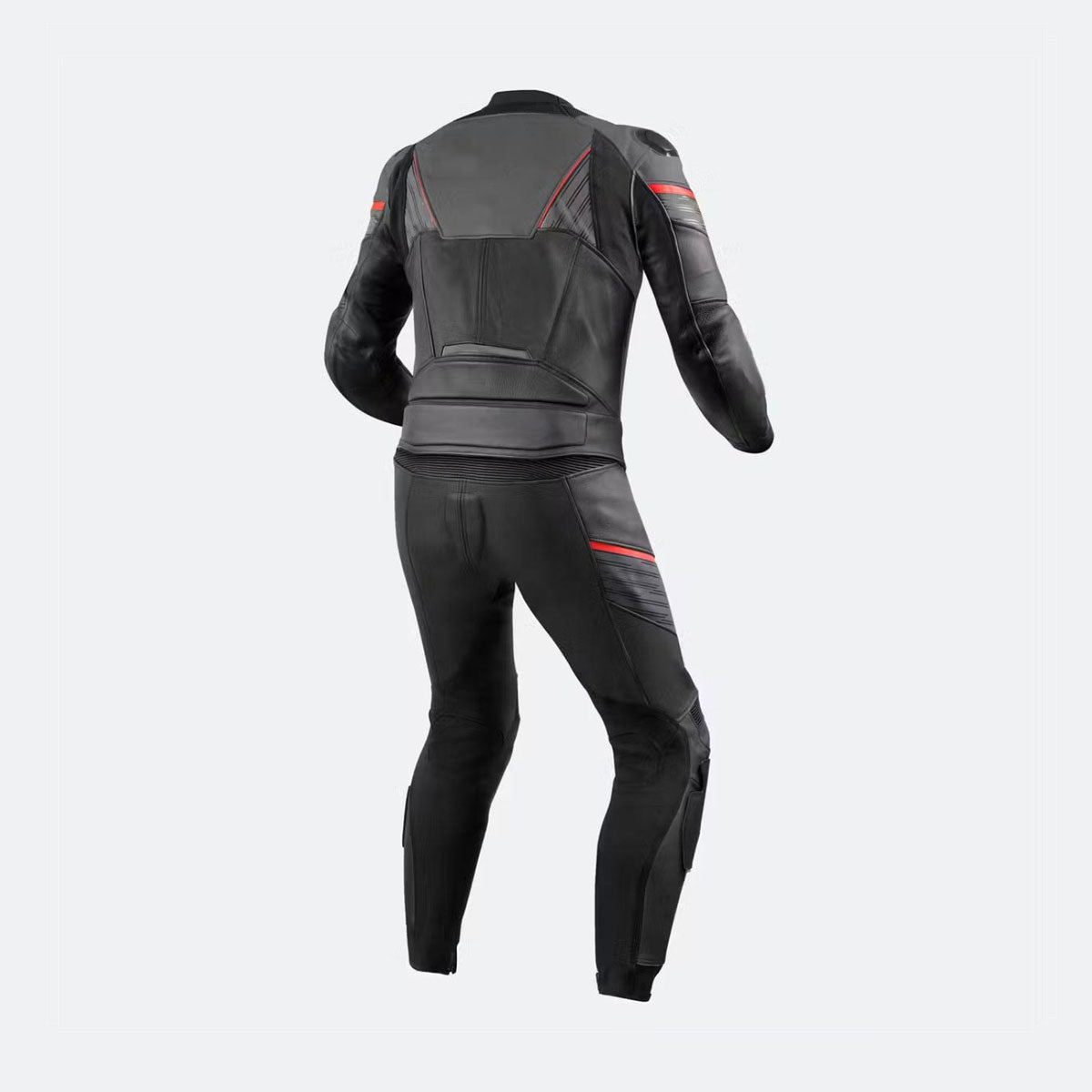 Redline Racer Black Leather Biker Suit-1