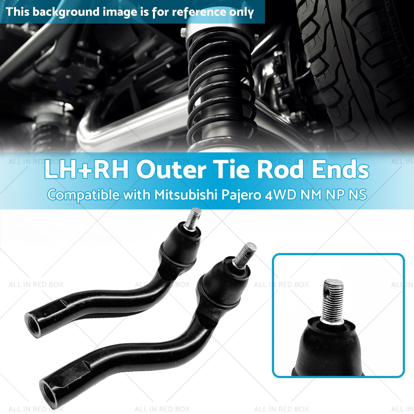 LHRH Outer Tie Rod Ends Suitable for Mitsubishi Pajero Commercial Triton 4WD ML-2