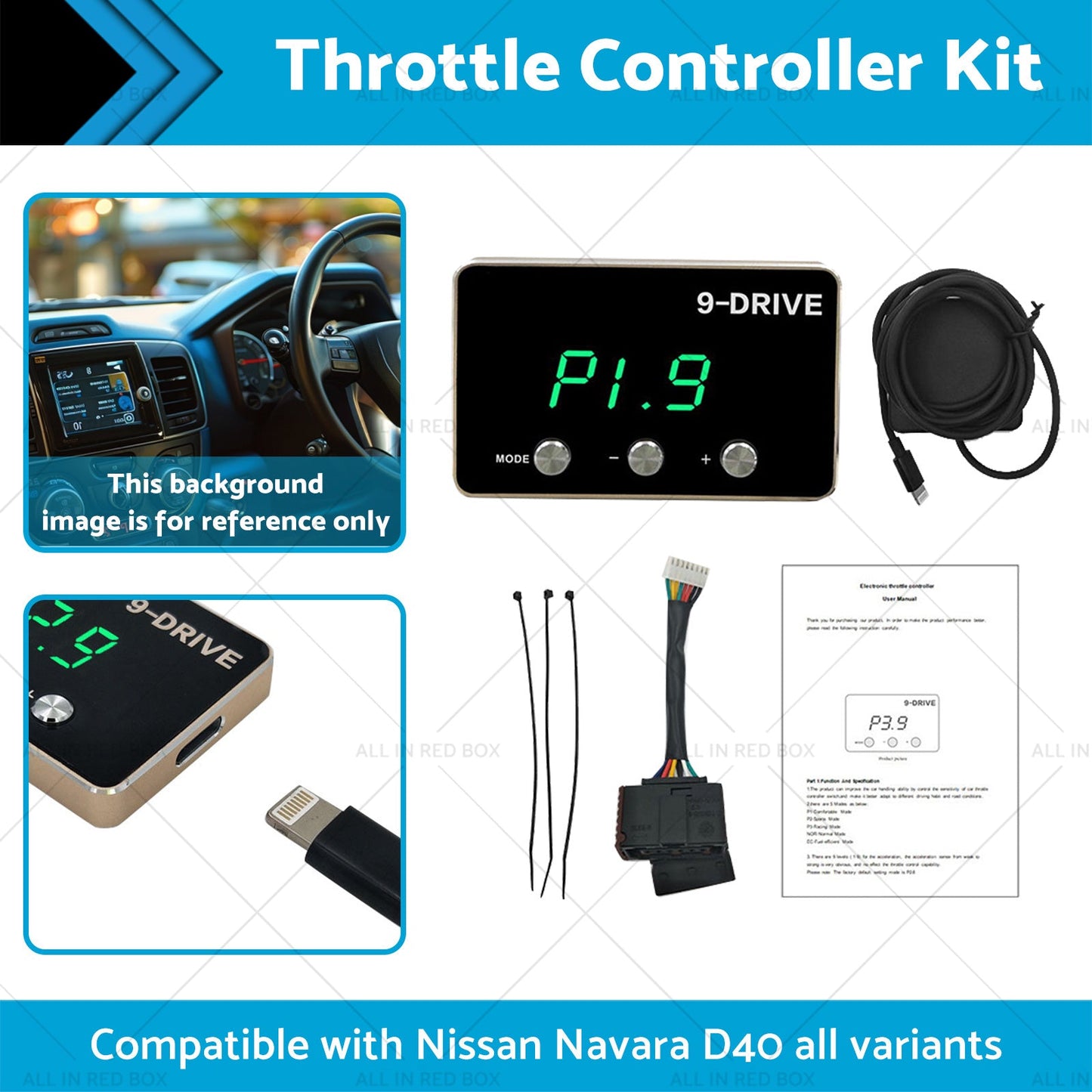 Electronic Throttle Controller Kit Suitable for Nissan Navara D40 2006-2015-2