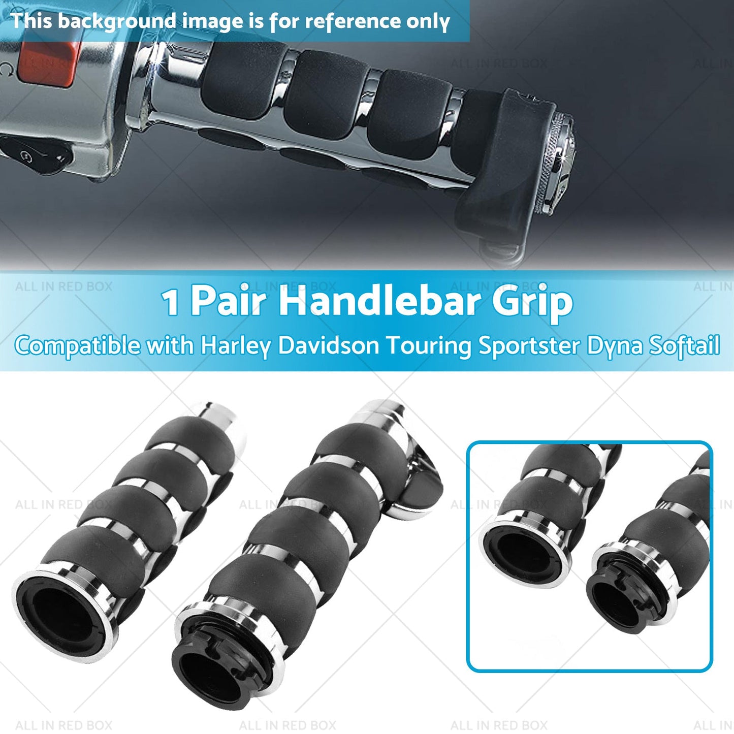 Handlebar Hand Grips Suitable For Harley Davidson Touring Sportster Dyna Softail-2