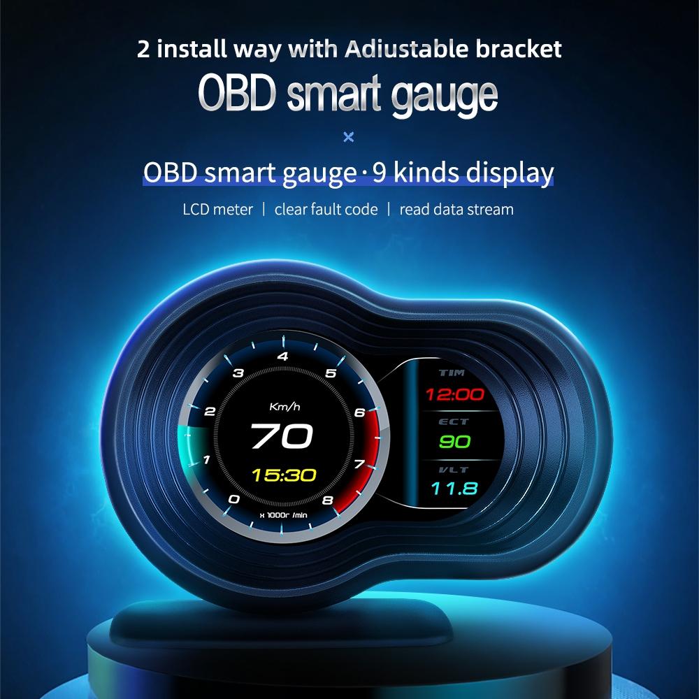 Car Hud Display Speed Water Temp Voltag