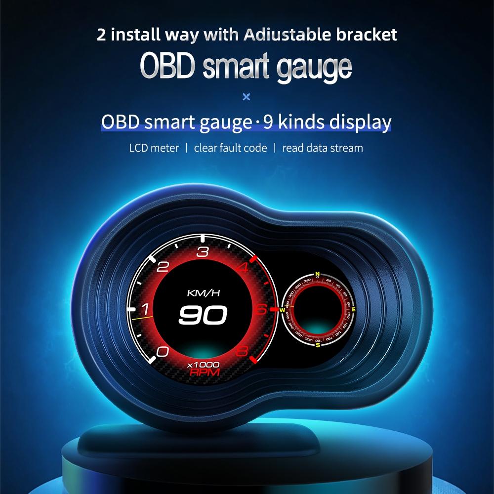 Car Hud Display Speed Water Temp Voltag