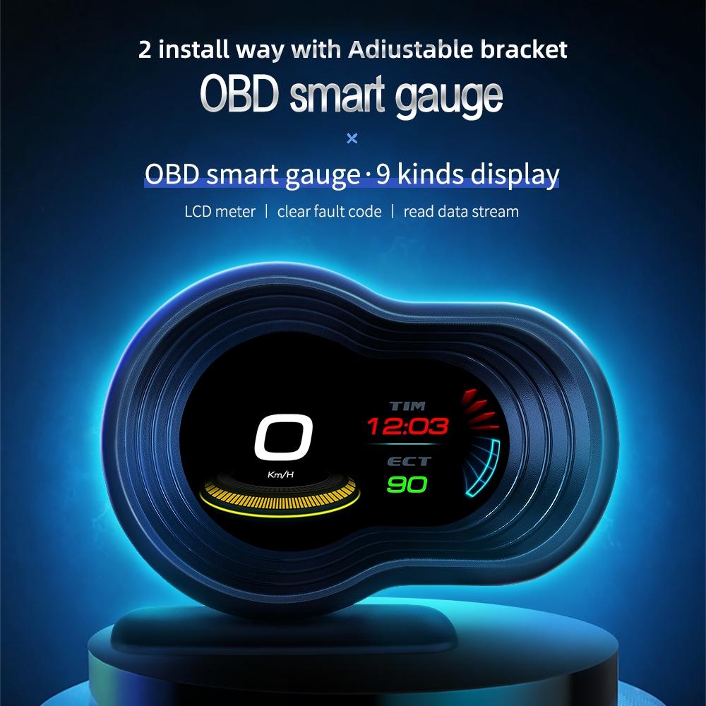 Car Hud Display Speed Water Temp Voltag
