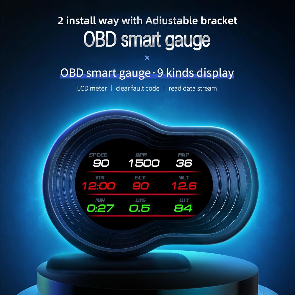 Car Hud Display Speed Water Temp Voltag