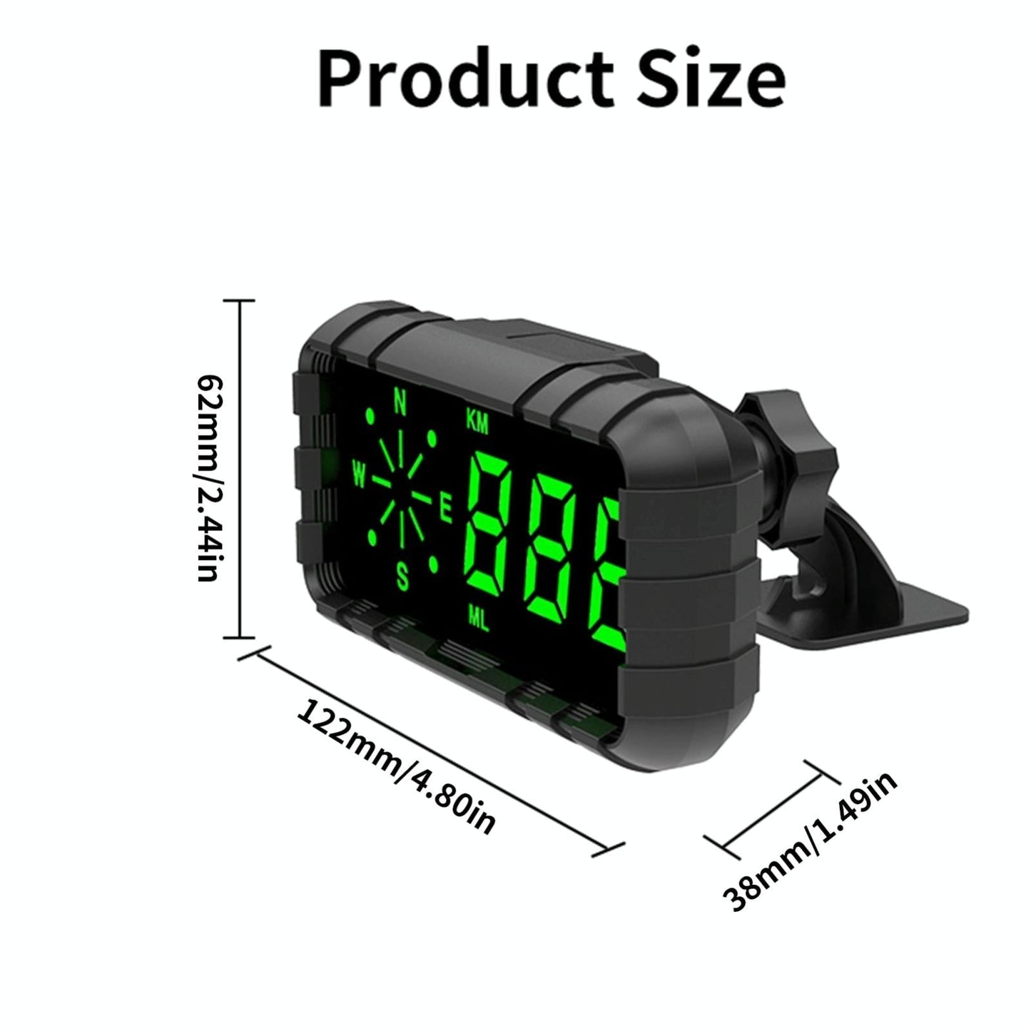 Car Head Up Display Speed Alarm English Version