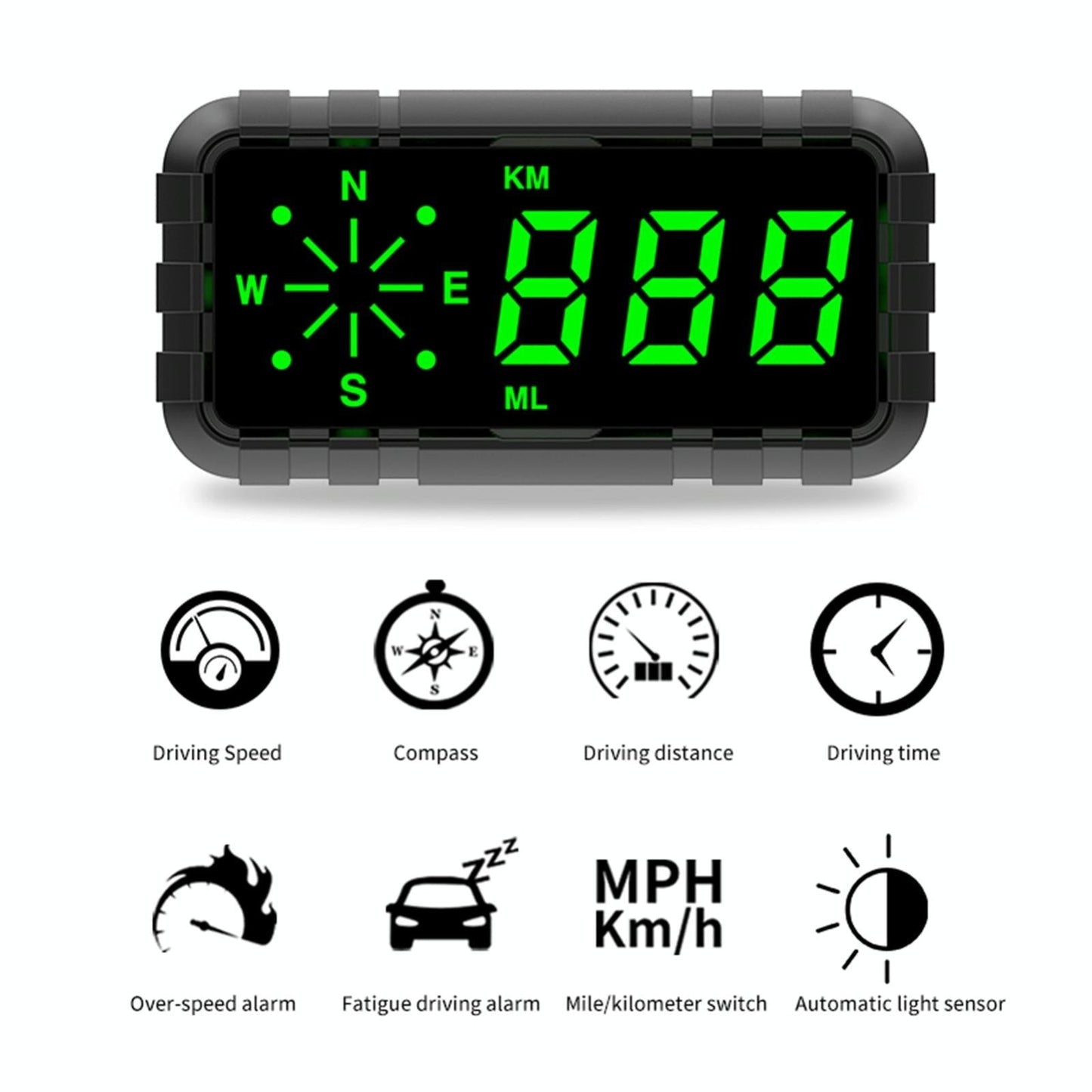 Car Head Up Display Speed Alarm English Version