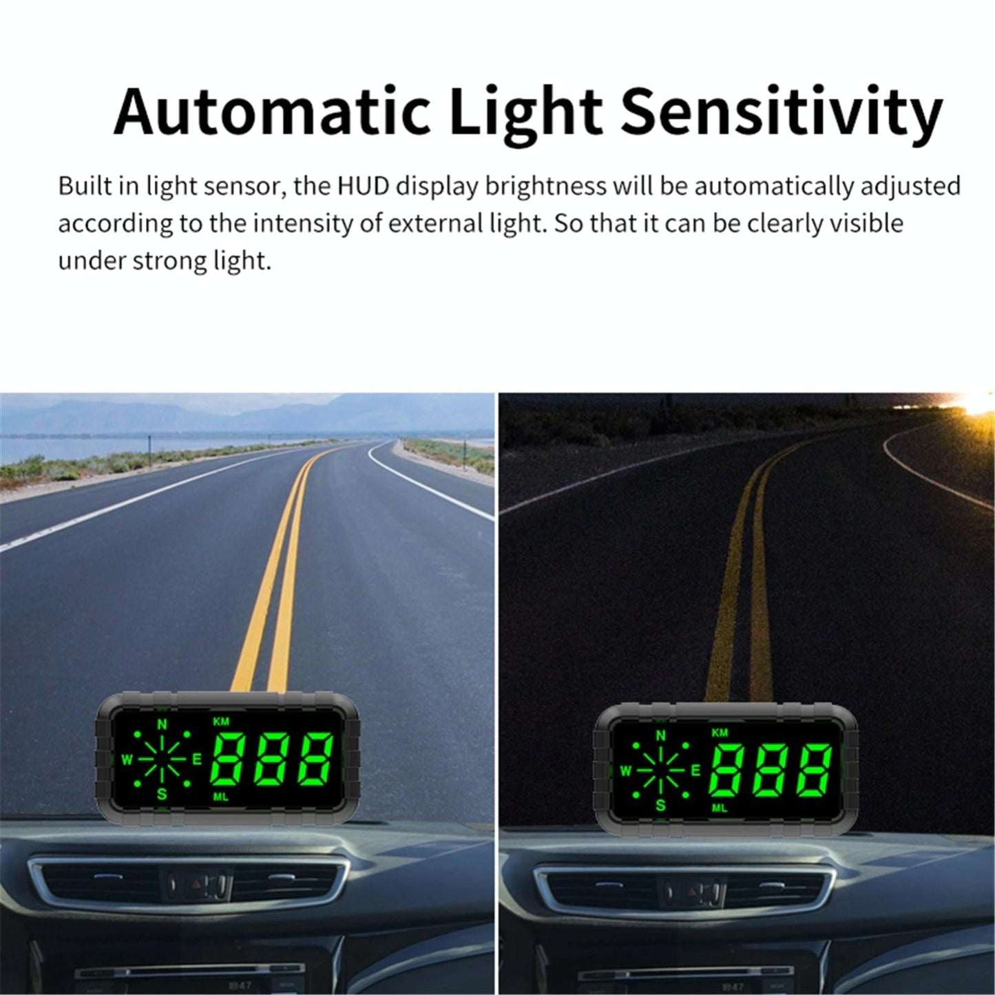 Car Head Up Display Speed Alarm English Version