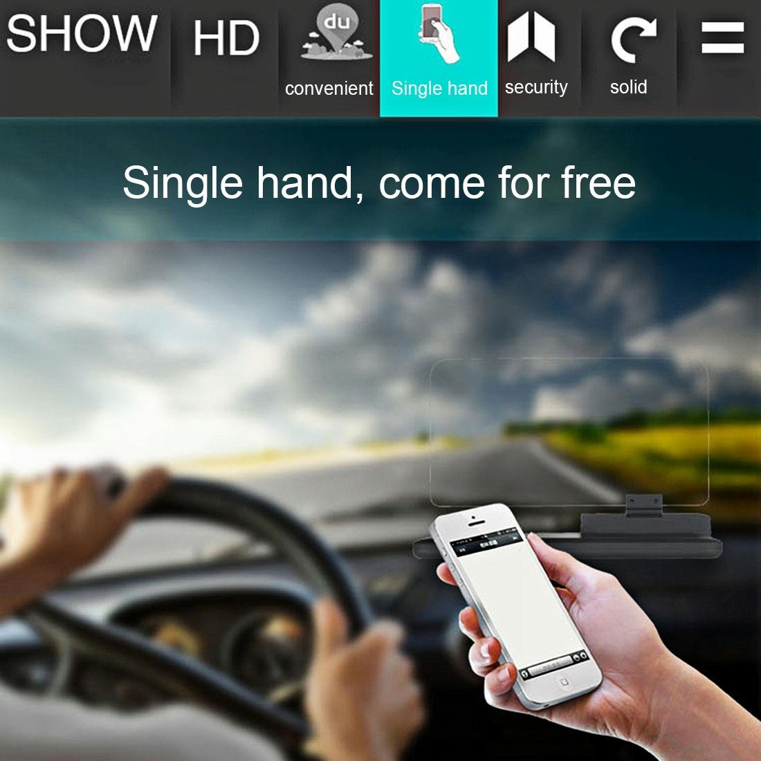 Car Gps Hud Holder For Smartphones Black