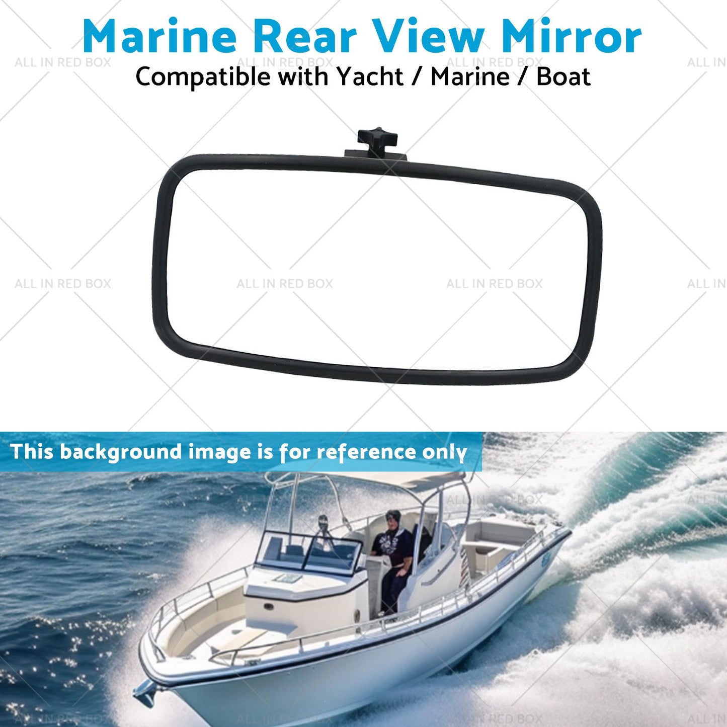 Retrofit Mount Bracket Ski Pontoon Rear View Mirror For Marine Boat Yacht-4