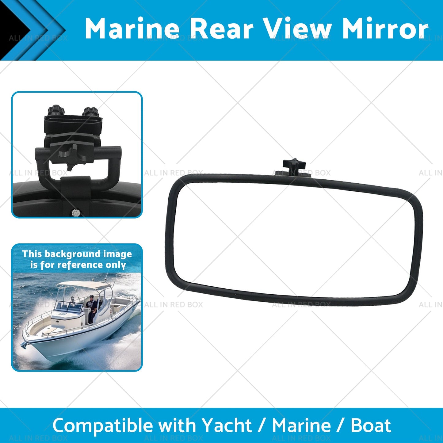 Retrofit Mount Bracket Ski Pontoon Rear View Mirror For Marine Boat Yacht-1