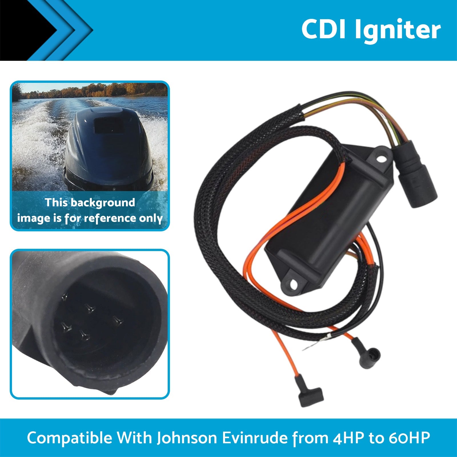 Ignition Module Suitable For Johnson Evinrude 4HP 5HP 6HP 1986-2005-1