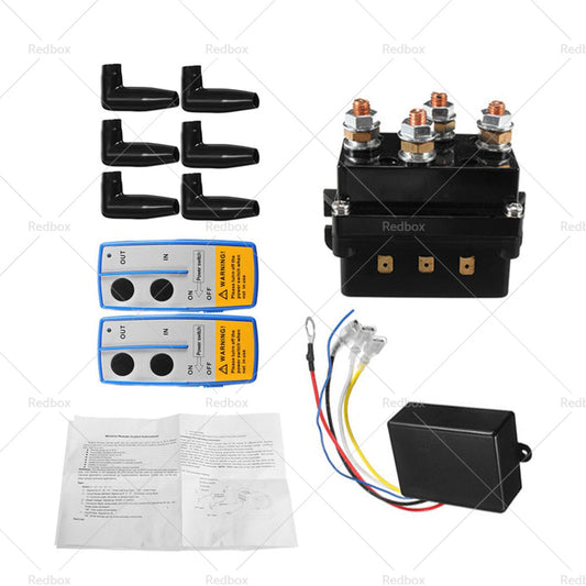 500A 12V HD Electric Contactor Winch Solenoid Twin Wireless Remote Recovery 4x4-0