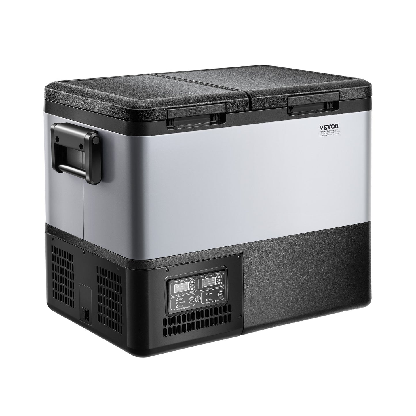 VEVOR Portable Car Refrigerator Freezer Compressor 45L Dual Zone for Car Home