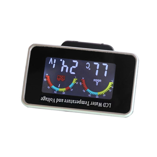2 In1 Car Digital LCD Water Temperature Meter Voltmeter Gauge 12V/24V Display-0